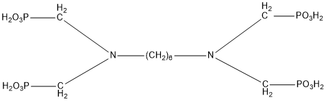 己二胺四甲叉膦酸（HDTMPA）结构式