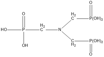 氨基三甲叉膦酸（ATMP）结构式