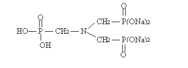 氨基三甲叉膦酸四钠（ATMP•Na4）结构式